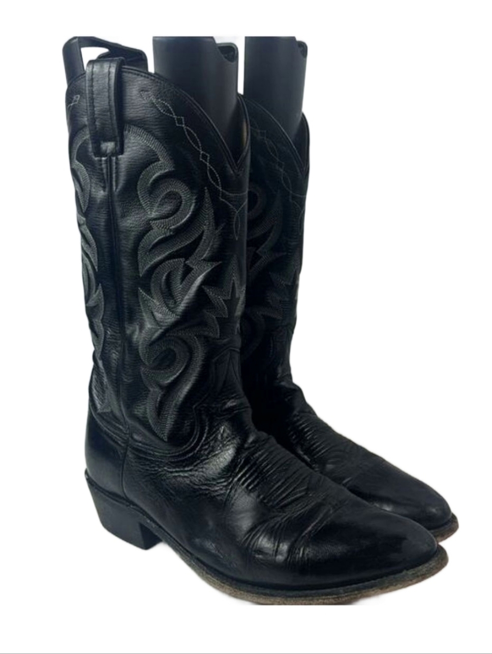 Dan Post Milwaukee Black Leather Cowboys Boots